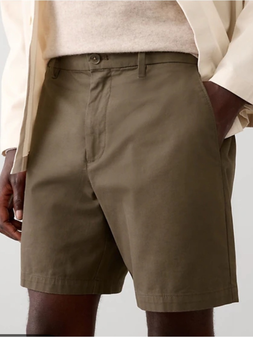 Banana Republic Factory Brown Lived-In Flat-Front Men's Shorts